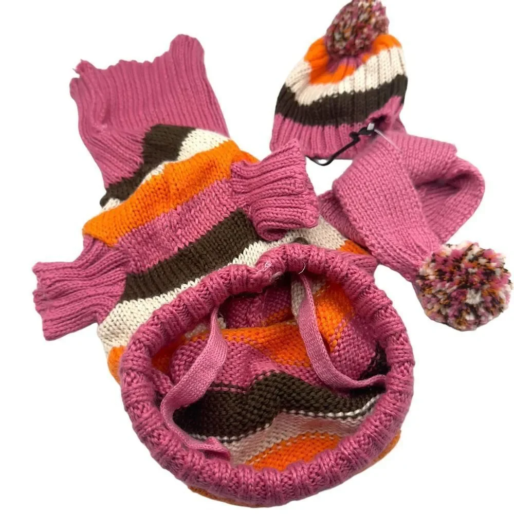 Zack & Zoey Dog Knit Sweater Set Size Medium